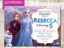frozen 2 invitation frozen invitation frozen 2 birthday etsy in 2021 frozen invitations frozen birthday invitations 2nd birthday invitations