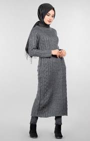 Uzun Tesettur Triko Tunik Modelleri Turban Kiyafetler Giyim Triko