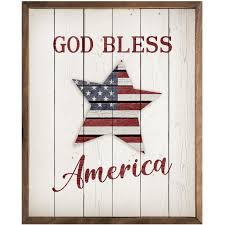 Maybe you would like to learn more about one of these? God Bless America Star Wooden Sign Piper Classics