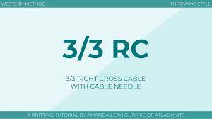 Find beautiful knitting patterns, interesting swatches and awesome knitting techniques. 3 3 Right Cross 3 3 Rc With Cable Needle Knitting Cables Right Handed Youtube