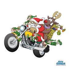 Santa On Motorbike Cartoon Fun Christmas Card Design With Cartoon Elves Free vector graphics,material,eps,ai,file,image download file type: santa on motorbike cartoon fun