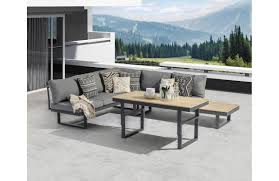 Un grand choix de fauteuils de salon design et contemporains vous attend sur destockmeubles.com. Salon De Jardin Design Bas En Aluminium Et Bois Dcb Garden 5 Places Gris Anthracite Nagoya Le Reve Chez Vous