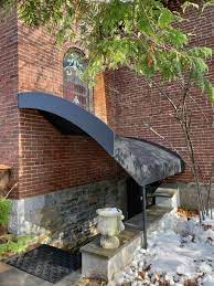 Keep Excess Rain Snow Ice And Debris From Entering Your Basement Egress Stairwell By Installing A Custom Canopy C Basement Entrance Basement Stairs Stairwell
