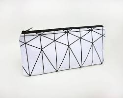 Geometric Pencil Case Modern Pencil Holder Black And White Etsy Large Pencil Case Pencil Case Pencil Pouch
