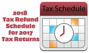 2018 Tax Schedule For 2017 Irs Tax Refunds Tax Schedule 2019