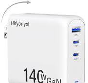 140W USB C Charger, PD3.1 GaN 3-Port Fast Laptop Charger Block 140W Fast  Charging Power Adapter for MacBook Pro 16'', Dell XPS, iPad Pro, Galaxy,