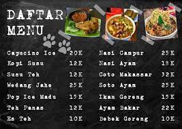 Cara Membuat Daftar Menu Makanan Di Photoshop Makanan Photoshop Papan Tulis Kapur