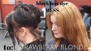 Strawberry blonde hair extensions;) this listing is for a full head set of custom extensions, you choose the length/weight. Black Box Dye Mess To Strawberry Blonde Youtube