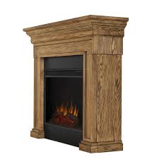 Shop genstone stone veneer siding; Real Flame Emerson 55 87 In W English Oak Fan Forced Electric Fireplace 6720e Eo Rona