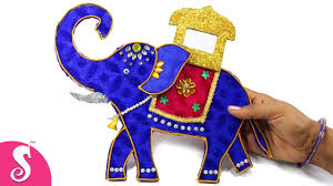 Diy Elephant Wall Hanging From Cardboard For Home Decor Sonali S Creat Elephant Wall Hanging Elephant Crafts Goddess Decor