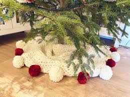 Sizes approximately 42 and 56 gauge 12 sts x 18 rows = 4 inches (42) in stockinette stitch 9sts = 4. Christmas Tree Skirt Pattern Chunky Knit Handy Little Me