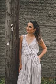 Summer Jumpsuit Dressy Jumpsuit Statement Earrings Ponytail Hairstyle For Long Hair Jumpsuit Outfit Jumpsuit Dressy Ponytail Hairstyles Jumpsuit Outfit