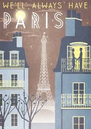 Paris Eiffel Tower Casablanca Art Deco Poster Print A3 A2 A1 Vintage City French 1940 S Vogue Cityscape Travel Holiday Romantic Movie Quote Art Deco Posters Prints Art Deco Posters Art Deco