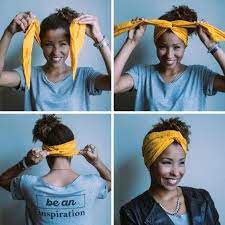 16 Manieres D Utiliser Un Foulard Si Vous Avez Les Cheveux Afro Ou Des Tresses Coiffure Avec Foulard Cheveux Afro Coiffure Avec Bandeau