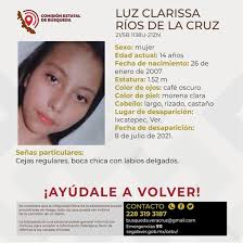 ALERTA AMBER: SE TRATA DE LOCALIZAR A LA ADOLESCENTE LUZ CLARISSA RIOS DE  LA CRUZ, AYUDALA A VOLVER