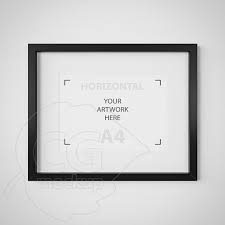 A4 A2 Frame Digital Product Mockup Matted Black Frame Etsy Frame Black Frame Frame Mockups