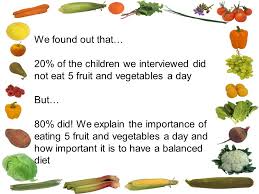 Healthy Eating Questionnaire By Year 2 Children 6 And 7