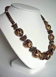 Kukui Nut And Silver Necklace Polynesian Jewelry Kukui Nut Jewelry Nut Jewelry Organic Necklace Extra Long Necklace Extra Long Necklace Organic Necklace Necklace