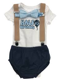 1/2 Birthday Baby Boy outfit – beecutebaby