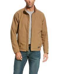 Ariat Men S Beige Rebar Canvas Softshell Field Jacket Jackets Field Jacket Leather Jacket Men