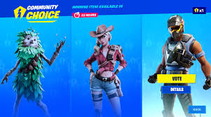 fortnite item shop previously leaked skins community choice