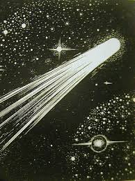Lynd Ward 1930 Comet Stars Planets Astronomy Universe Art Deco Print Matted Ilustracoes Constelacoes Astronomia