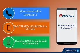 Call us at 1800 267 4455. Icici Mini Statement By Number Missed Call Sms Netbanking Atm