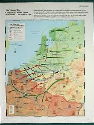 Duitse bezetting) during world war ii began on 28 may 1940, when the belgian army surrendered to german forces. Ww2 Wwii Map Phoney War German Allies Plans Sept 1939 Apr 1940 Airborne Belgium Ebay
