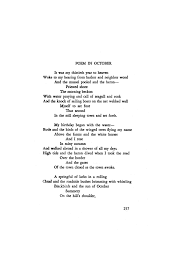 Dylan Thomas Poetry Magazine Poem In October Poems