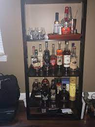 Patio table set vs concrete picnic tables june 2, 2021. Need Ideas For Liquor Cabinet This Is My Current Makeshift Setup It S Worked For What Its Needed But There Are Too Many Bottles On My Wish List For This To Hold The