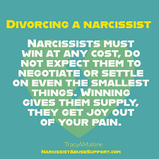 Divorce and narcissism are a difficult combination. Divorcing A Narcissist Will Be The Hardest Thing You Have Ever Done