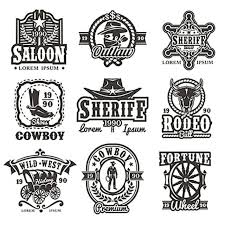 To get more templates about posters,flyers,brochures,card,mockup,logo,video,sound,ppt,word,please visit pikbest.com. Set Of Vector Wild West Logos Free Logo Design Template Western Cowboy Rodeo Png And Vector With Transparent Background For Free Download Western Logo Logo Design Free Templates Wild West