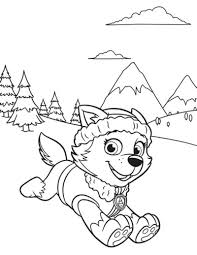 These printable coloring pages help kids to discover more about everest and its friends such as skye, marshall …. Everest Paw Patrol Coloring Pages Free Printable Coloring Pages For Kids