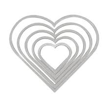 Schau dir auch unsere schablonen peace, tu gutes und kindheit an. Sizzix Framelits Schablonen Set Herzen