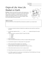Formation of earth reading prehension worksheet teaching. The History Of Life On Earth Worksheet Answers The Best Picture History
