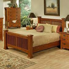 1ayca Furniture Heartland Manor Solid Oak Bed Usa Furnitur Mission Style Bedroom Furniture Wood Bedroom Furniture Sets Interior Design Bedroom Small