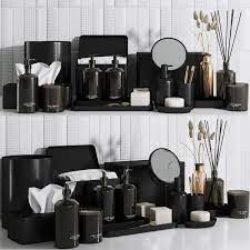 Soap dispensers, soap dishes, tumblers, jars, toilet brushes, tissue boxes, bins and mirrors. Zara Home Bathroom Set 3d Modell Turbosquid 1580122