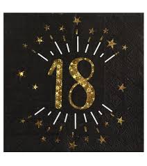 Einladung zum 18 geburtstag einladungskarten gestalten. Servietten Sparkling Gold 18 Geburtstag 10 Stuck