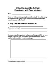 Scientific Method Airplane Experiment Student Lab Packet And Answer Key 5th Grade Ela Social Studies Science Scientific Method Teaching Scientific Met