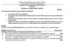 Competenţe Digitale 2017 Cum Arată Subiectele La Competenţe Digitale Bac 2017