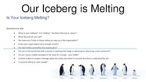 It's a story that can our iceberg is a melting is amust read for anyone in education who wishes to bring about positive changes within the curriculum, culture and community. Iceberg Scorecard Slide Share