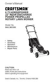 At least one product must be displayed. Craftsman Lawn Mower Parts Manual 944 360300