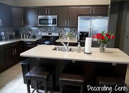 Remodelaholic Sleek Dark Chocolate Painted Cabinets Dark Brown Cabinets Painting Kitchen Cabinets Painting Cabinets
