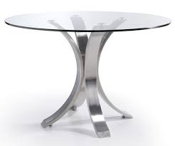 Designer Table Ronde Acier Poli Et Verre Trempe Majestua 110 Cm Dimensions D 110 X H 76 Cm Lestendances Fr En 2020 Table Ronde Design Salle A Manger Table Ronde Table Salle A Manger