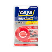 Cinta Adhesiva Doble Cara Extra Fuerte 1 9 X 150 Cm Roja Ceys The Home Depot