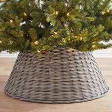 Large Gray Woven Tree Collar Christmas Bathroom Decor Tree Collar Christmas Tree Skirt