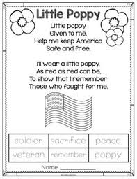 This Is A Short And Simple Veteran S Day Poem To Share With Your K 2 Class I Ve Included Some Traceable Words T Poppies Poem Veterans Day Poem Holiday Lessons