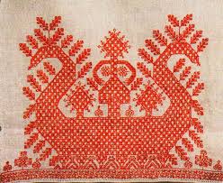 This kit contains presorted thread in 26 colors, 14 count white aida fabric, needle, black and white chart, and instructions. Russian Embroidery