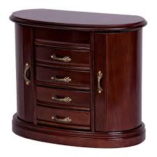 Acme furniture gannon collection 97211 13 jewelry armoire with 5 drawers, metal tapered legs, adjustable legs levelers, metal hardware and wood construction in white and dark mahogany finish acme furniture 97211 Mele And Company Simone Mahogany Jewelry Chest Storage Organization Home Urbytus Com