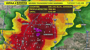 Severe storm terminology supercell a supercell is a thunderstorm that is characterized by the presence of a mesocyclone: Severe Thunderstorm Warnings Issued Across Dallas Fort Worth As Pop Up Storms Move Through Region Wfaa Com